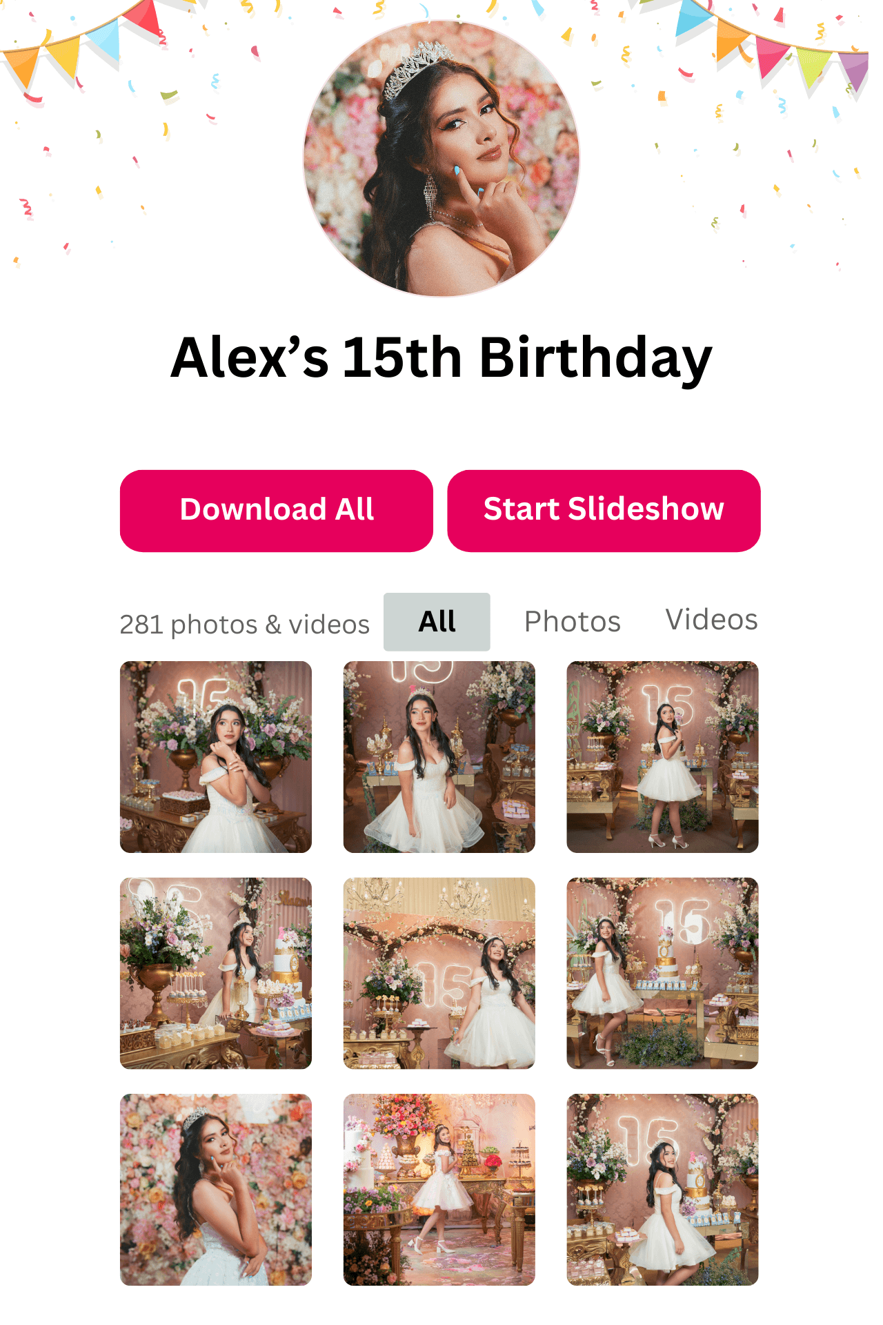 Digital Birthday Album