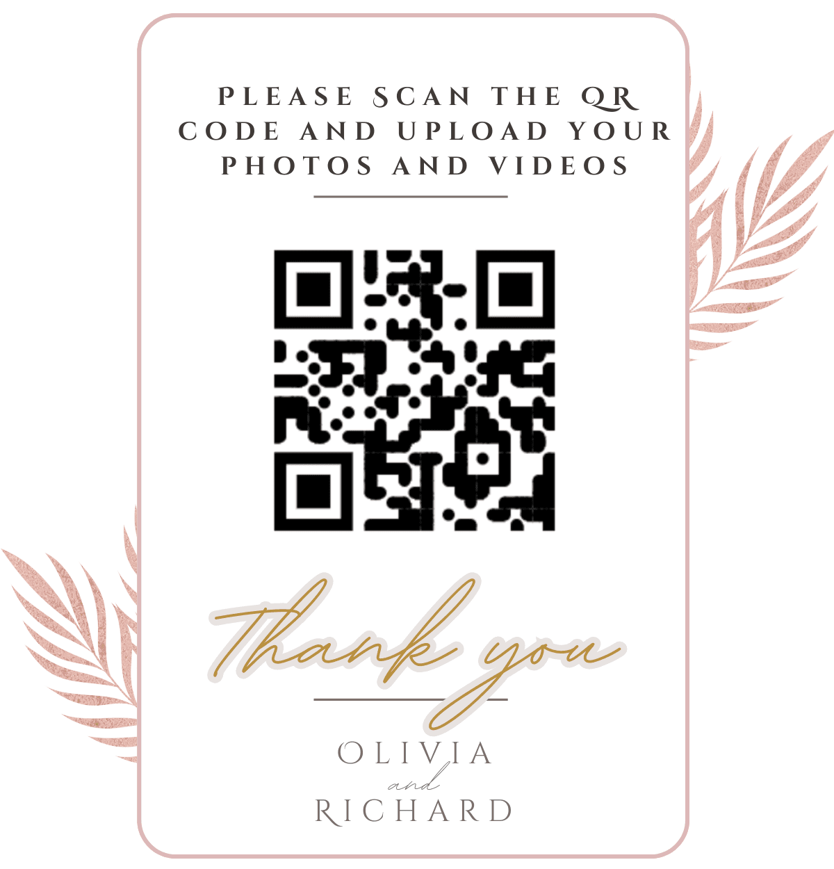 Canva QR Code for Wedding Photos