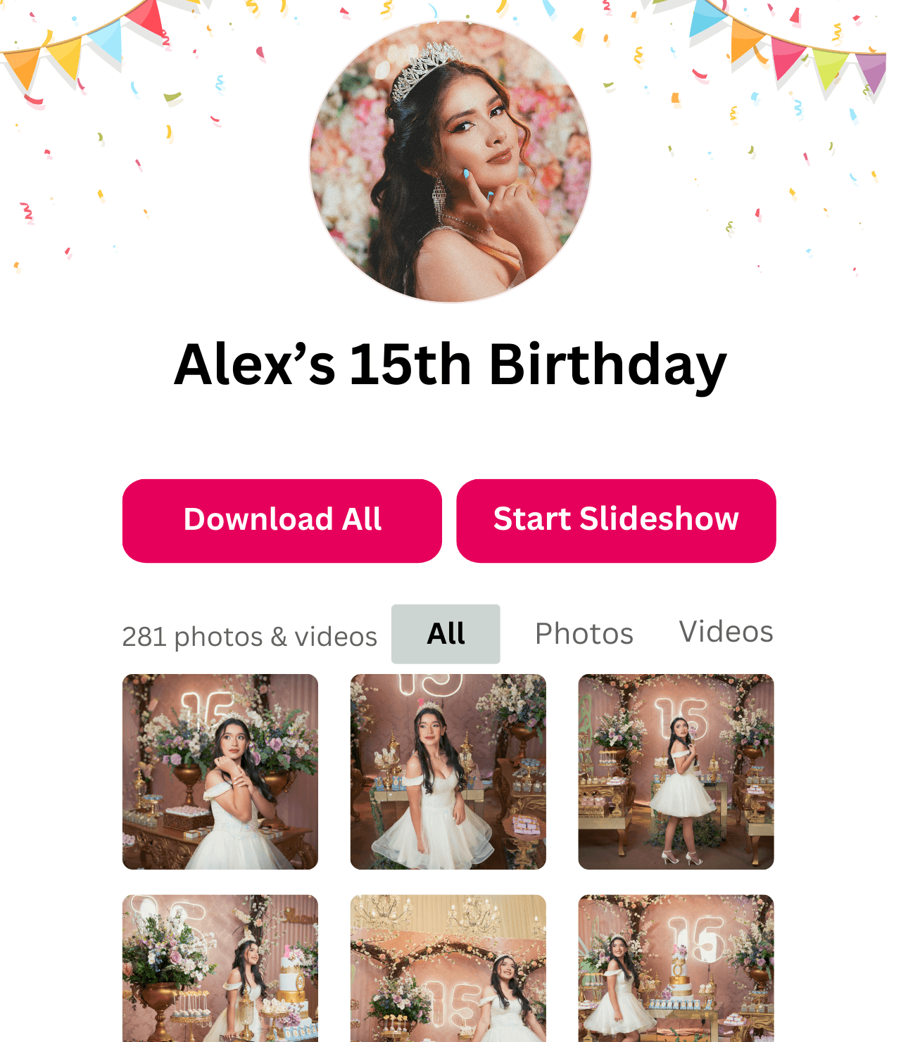 Birthday photo ideas