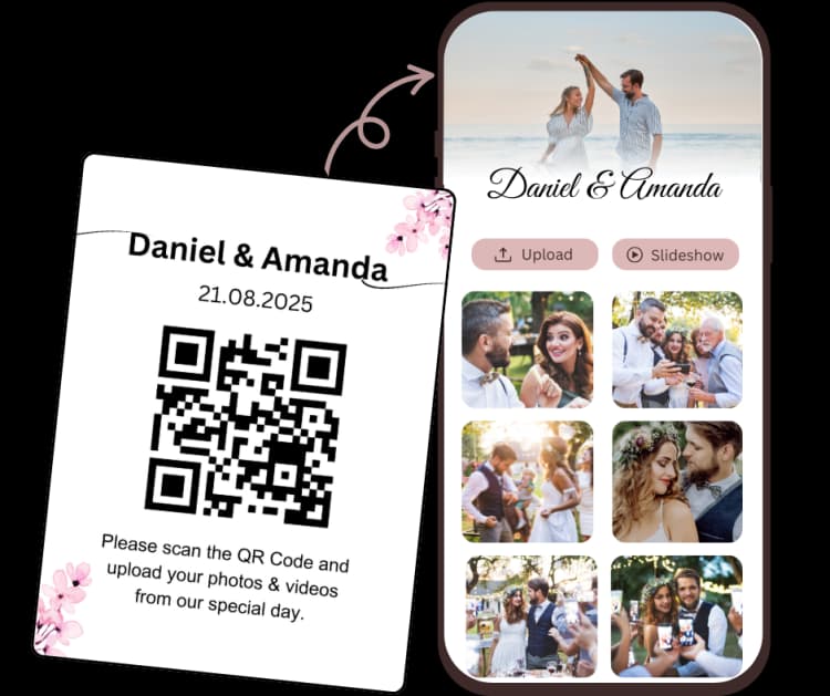 QR code for wedding photos