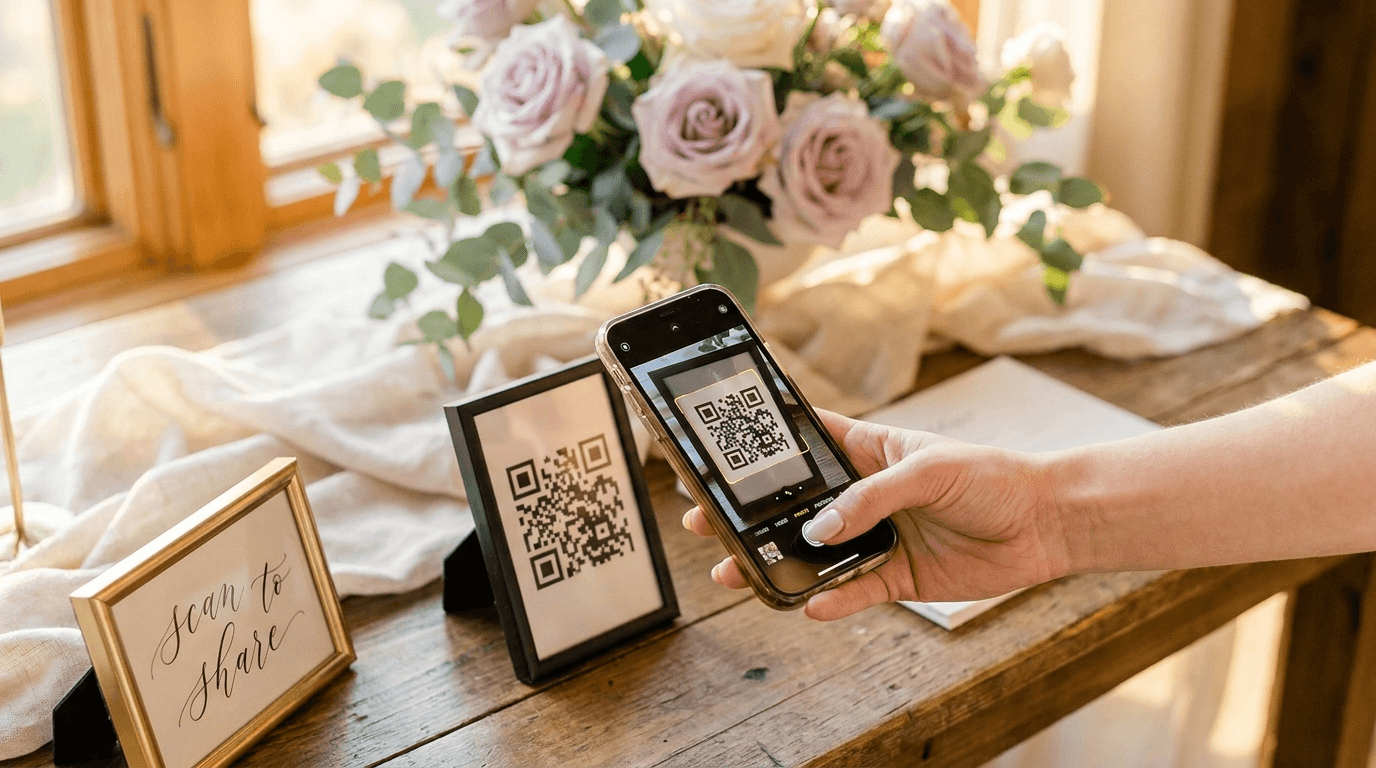 How to make a QR code for wedding pictures
