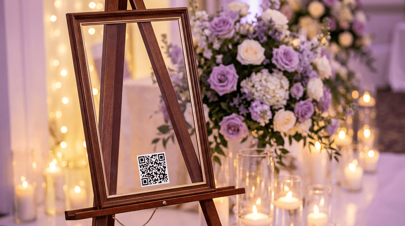 Wedding QR code sign wording examples