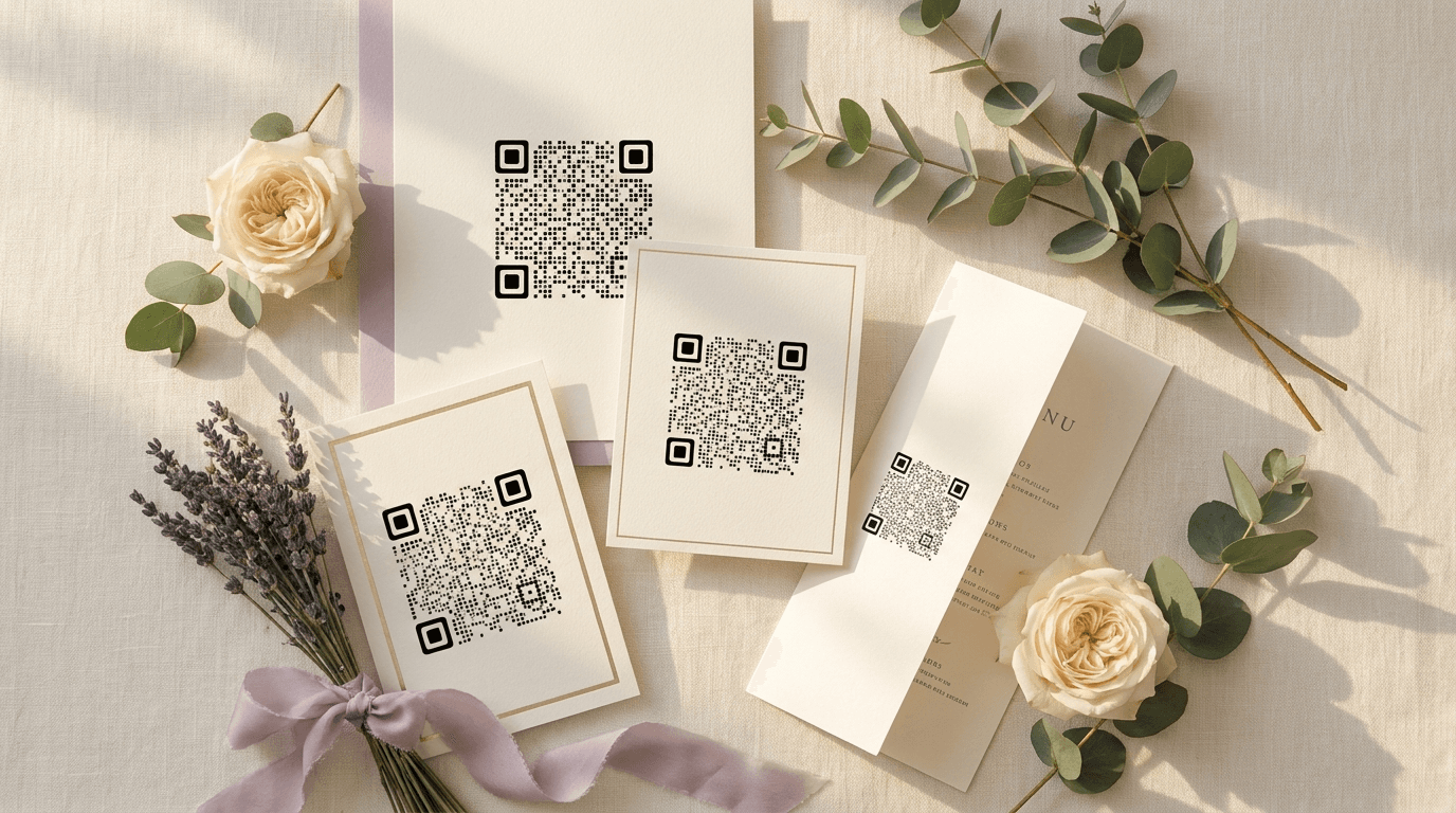 Where to put your wedding picture QR code